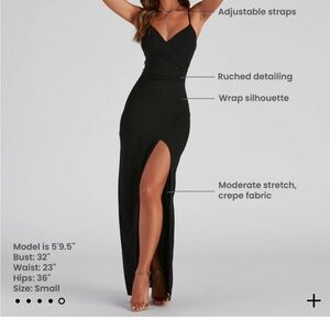 Elegant Black Wrap Dress
